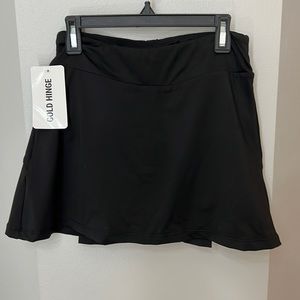 Black Pleated Back Tennis Skirt